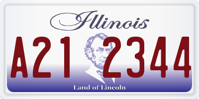 IL license plate A212344