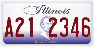IL license plate A212346