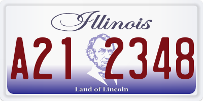 IL license plate A212348