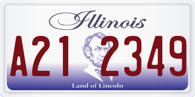 IL license plate A212349