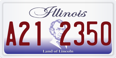 IL license plate A212350