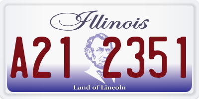 IL license plate A212351