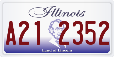 IL license plate A212352