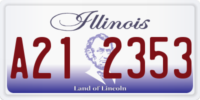 IL license plate A212353