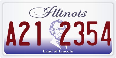 IL license plate A212354