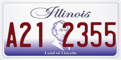 IL license plate A212355
