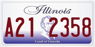 IL license plate A212358