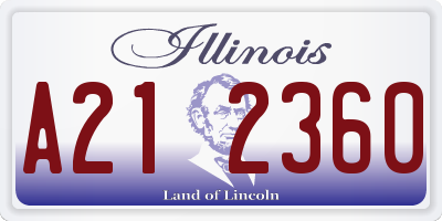 IL license plate A212360