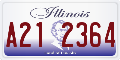 IL license plate A212364