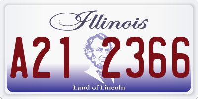 IL license plate A212366