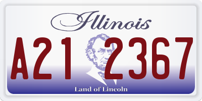 IL license plate A212367