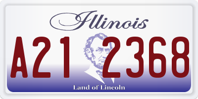 IL license plate A212368