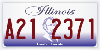 IL license plate A212371