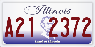 IL license plate A212372