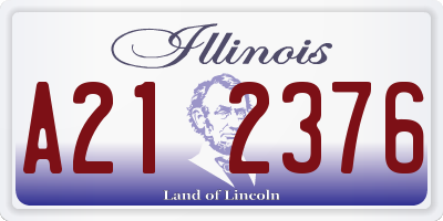 IL license plate A212376