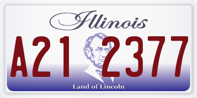 IL license plate A212377