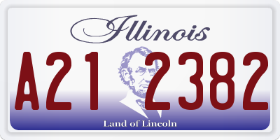 IL license plate A212382