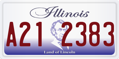 IL license plate A212383