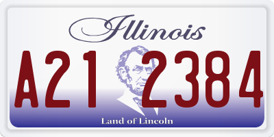 IL license plate A212384