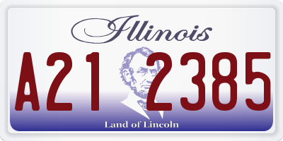 IL license plate A212385
