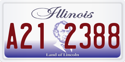 IL license plate A212388
