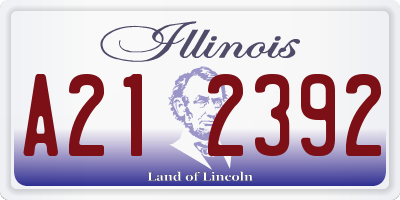 IL license plate A212392