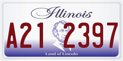 IL license plate A212397