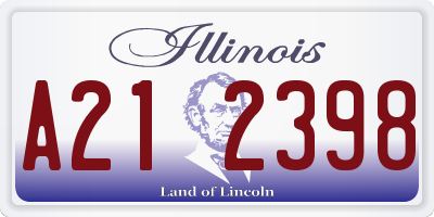 IL license plate A212398