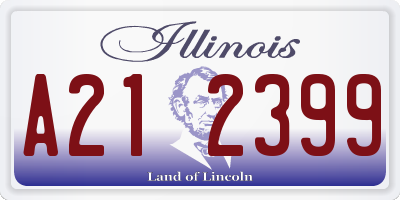IL license plate A212399