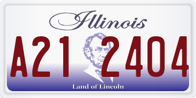 IL license plate A212404