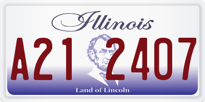IL license plate A212407