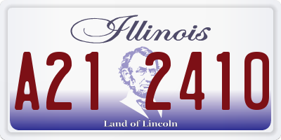 IL license plate A212410