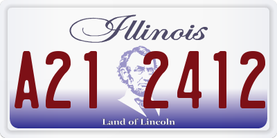 IL license plate A212412