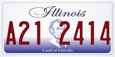 IL license plate A212414