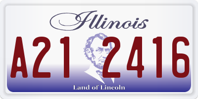 IL license plate A212416
