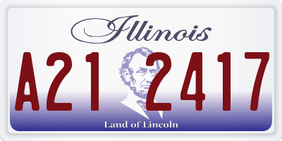 IL license plate A212417