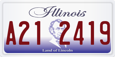 IL license plate A212419