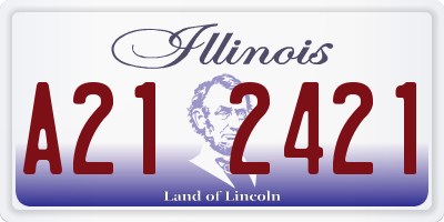 IL license plate A212421