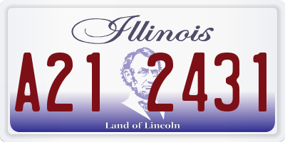 IL license plate A212431