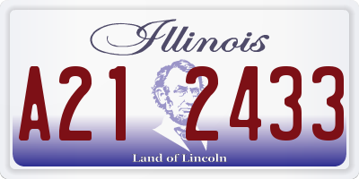 IL license plate A212433