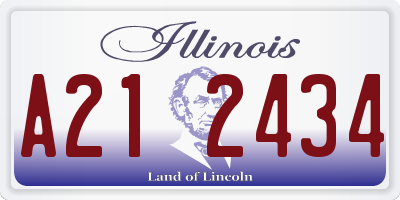 IL license plate A212434