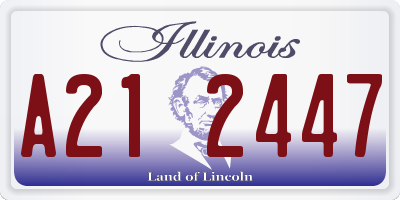 IL license plate A212447