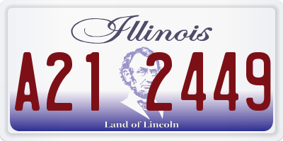 IL license plate A212449