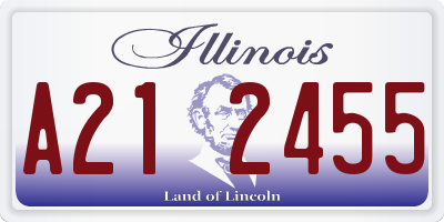 IL license plate A212455