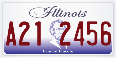 IL license plate A212456