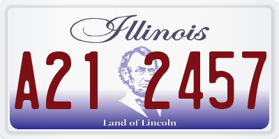 IL license plate A212457