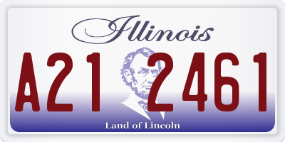 IL license plate A212461