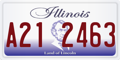 IL license plate A212463