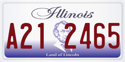 IL license plate A212465
