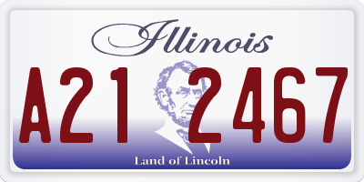 IL license plate A212467